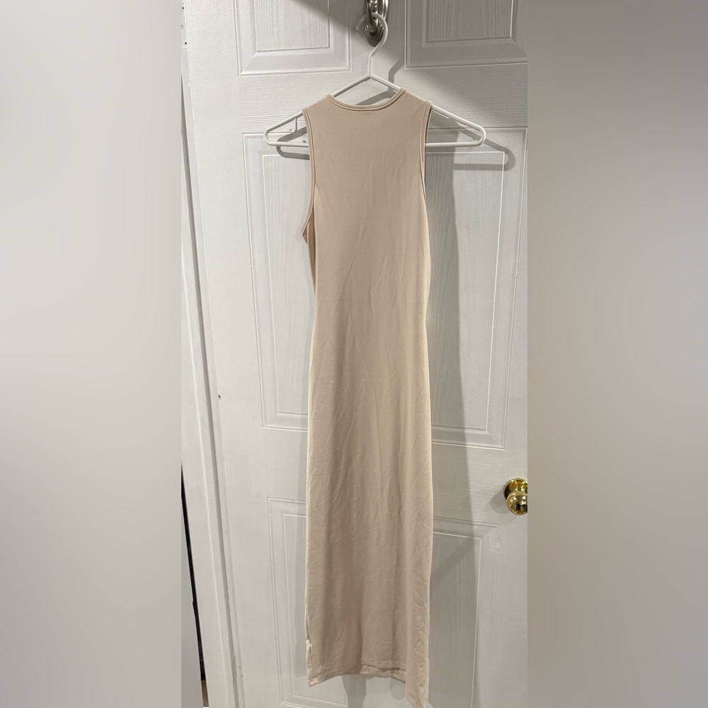 Chic One Shoulder Cream Dress - Picture 3 of 3